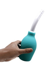 PERA ANAL DUCHA DE SILICONA AZUL PARA HIGIENE ÍNTIMA DE LA MARCA MR PLAY