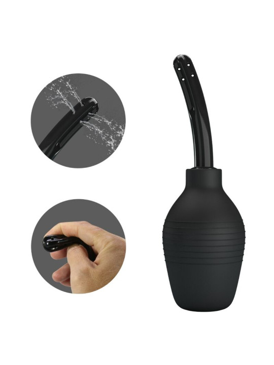 DUCHA ANAL RECARGABLE USB NEGRA SUPER POWER DE LA MARCA MR PLAY