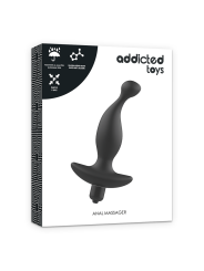 MASAJEADOR ANAL VIBRADOR SILICONA PREMIUM NEGRO DE LA MARCA ADDICTED TOYS