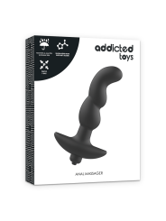 MASAJEADOR ANAL VIBRADOR SILICONA PREMIUM NEGRO DE LA MARCA ADDICTED TOYS