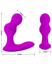MASAGEADOR VIBRADOR ANAL CON MANDO REMOTO PRETTY LOVE DE LA MARCA PRETTY LOVE