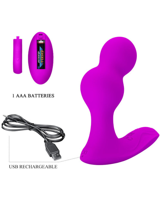 MASAGEADOR VIBRADOR ANAL CON MANDO REMOTO PRETTY LOVE DE LA MARCA PRETTY LOVE