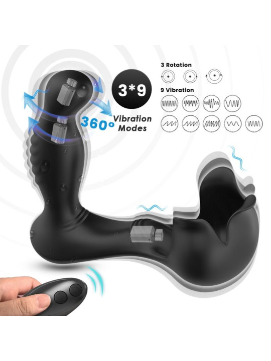 VIBRADOR ANAL PROSTÁTICO CON CONTROL REMOTO Y ESTIMULADOR TESTICULAR DE LA MARCA ARMONY FOR HIM
