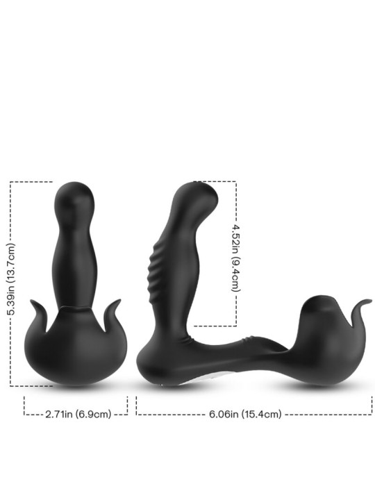 VIBRADOR ANAL PROSTÁTICO CON CONTROL REMOTO Y ESTIMULADOR TESTICULAR DE LA MARCA ARMONY FOR HIM