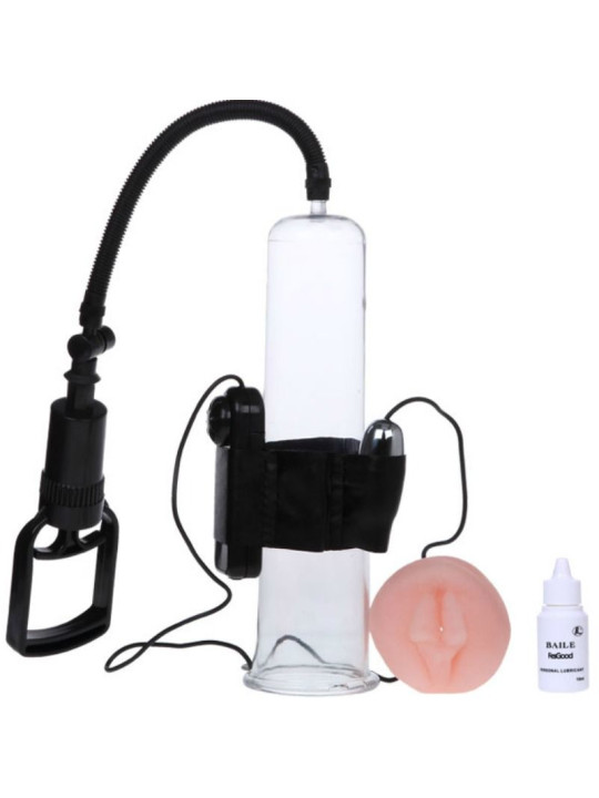 BOMBA DE ERECCION VIBRADORA CON MANDO REGULABLE DE LA MARCA BAILE FOR HIM