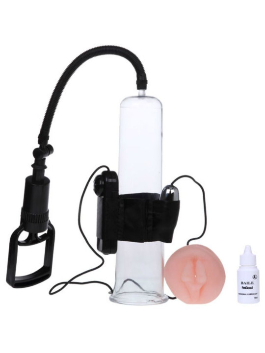 BOMBA DE ERECCION VIBRADORA CON MANDO REGULABLE DE LA MARCA BAILE FOR HIM