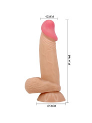 DILDO REALÍSTICO CON VENTOSA 19 CM PIEL DESLIZANTE DE LA MARCA PRETTY LOVE HIGH GRADE