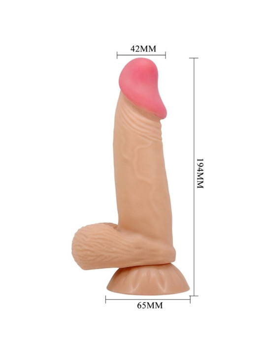 DILDO REALÍSTICO CON VENTOSA 19 CM PIEL DESLIZANTE DE LA MARCA PRETTY LOVE HIGH GRADE