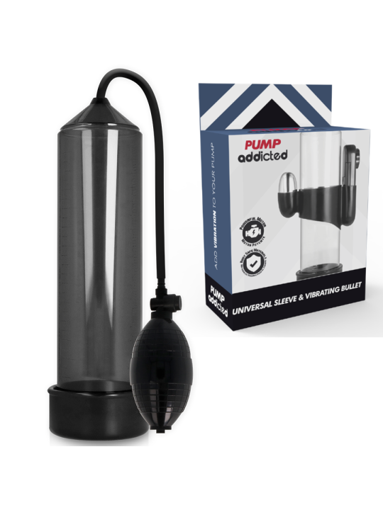 BOMBA ERECCIÓN RX3 CON VIBRADOR NEGRO PUMP ADDICTED DE LA MARCA PUMP ADDICTED