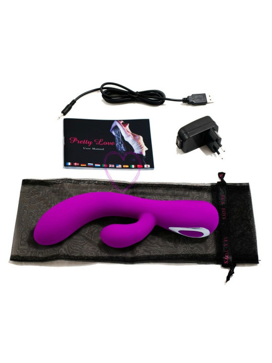 VIBRADOR RAMPANTE SMART HONEY LILA 10 FUNCIONES DE LA MARCA PRETTY LOVE SMART