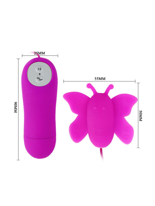 VIBRADOR MARIPOSA CLÍTORIS 12 VELOCIDADES CONTROL REMOTO LILA DE LA MARCA BAILE STIMULATING