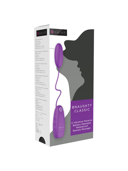 VIBRADOR BALA SILICONA 5 FUNCIONES MANDO A DISTANCIA DE LA MARCA B SWISH