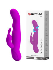 MASAJADOR ROTADOR VIBRADOR SILICONA LILA 7 MODOS DE LA MARCA PRETTY LOVE HIGH GRADE