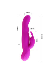 MASAJADOR ROTADOR VIBRADOR SILICONA LILA 7 MODOS DE LA MARCA PRETTY LOVE HIGH GRADE
