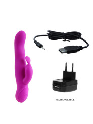 MASAJADOR ROTADOR VIBRADOR SILICONA LILA 7 MODOS DE LA MARCA PRETTY LOVE HIGH GRADE