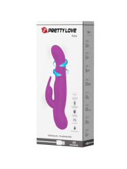 MASAJADOR ROTADOR VIBRADOR SILICONA LILA 7 MODOS DE LA MARCA PRETTY LOVE HIGH GRADE