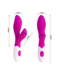 VIBRADOR RAMPANTE LILA 30 MODOS SILENCIOSO DE LA MARCA PRETTY LOVE FLIRTATION