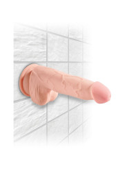 DILDO REALISTA TRIPLE DENSIDAD 19 CM VENTOSA DE LA MARCA KING COCK PLUS
