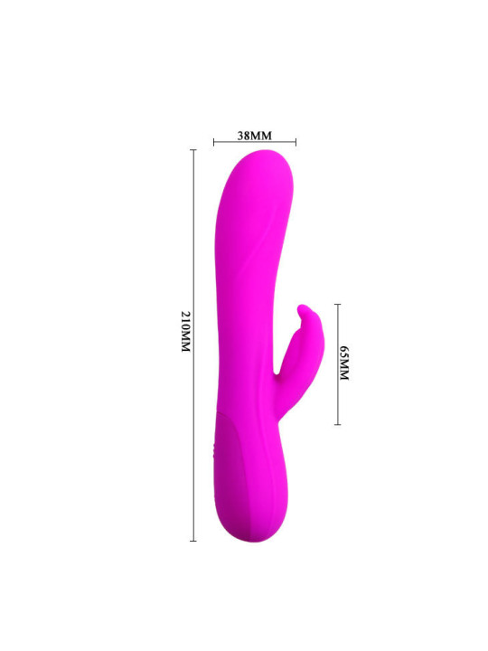 VIBRADOR ESTIMULADOR BARRETTE 30 FUNCIONES SILICONA SUAVE DE LA MARCA PRETTY LOVE FLIRTATION