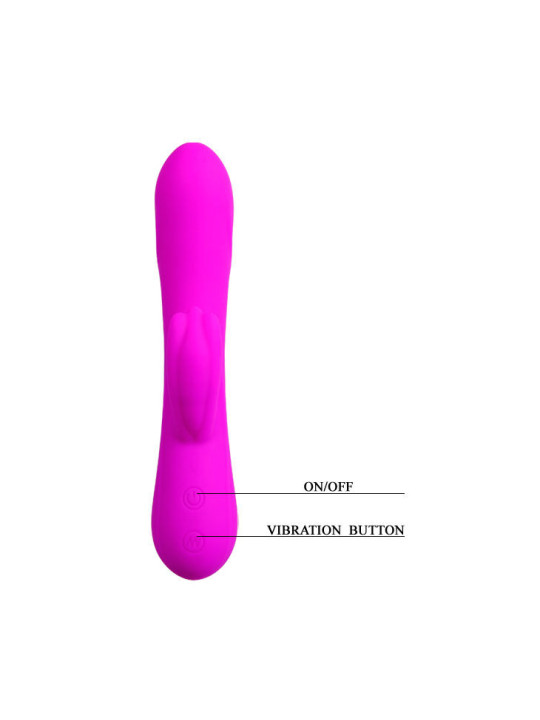 VIBRADOR ESTIMULADOR BARRETTE 30 FUNCIONES SILICONA SUAVE DE LA MARCA PRETTY LOVE FLIRTATION