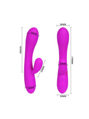 VIBRADOR SMART VICTOR CON ESTIMULADOR CLITORIS RECARGABLE DE LA MARCA PRETTY LOVE SMART