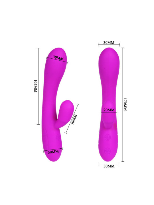 VIBRADOR SMART VICTOR CON ESTIMULADOR CLITORIS RECARGABLE DE LA MARCA PRETTY LOVE SMART