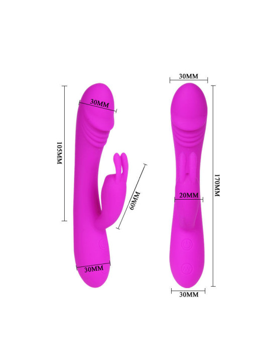 VIBRADOR RABBIT SMART 30 MODOS HUNTER SILICONA DE LA MARCA PRETTY LOVE SMART