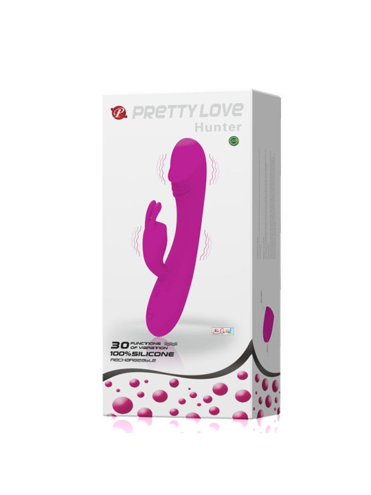 VIBRADOR RABBIT SMART 30 MODOS HUNTER SILICONA DE LA MARCA PRETTY LOVE SMART