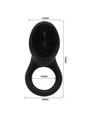 ANILLO VIBRADOR COBRA NEGRO CON ESTIMULADOR CLITORAL DE LA MARCA PRETTY LOVE MALE