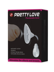 ESTIMULADOR CLITORIAL Y DE PEZONES CON SUCCIÓN Y VIBRACIÓN DE LA MARCA PRETTY LOVE FLIRTATION