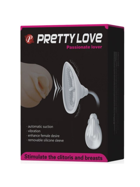 ESTIMULADOR CLITORIAL Y DE PEZONES CON SUCCIÓN Y VIBRACIÓN DE LA MARCA PRETTY LOVE FLIRTATION