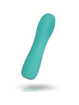VIBRADOR LEILA TURQUESA SILICONA RECARGABLE 12 MODOS DE LA MARCA INSPIRE ESSENTIAL