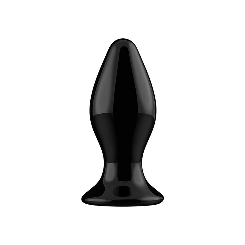 STRETCHY - GLASS VIBRATOR - WITH SUCTION CUP AND REMOTE - RECHARGEABLE - 10 VELOCIDADES - NEGRO DE LA MARCA SHOTS