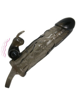 FUNDA REALISTICA CON VIBRADOR RABBIT 16.5 CM NEGRO DE LA MARCA BAILE FOR HIM