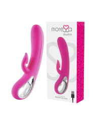 VIBRADOR DUSTIN SILICONA RECARGABLE CON SUCCIÓN CLITORAL DE LA MARCA MORESSA