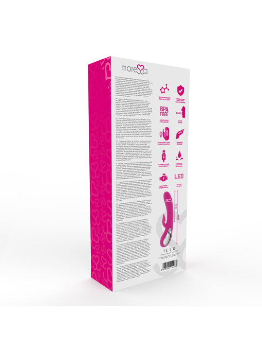 VIBRADOR DUSTIN SILICONA RECARGABLE CON SUCCIÓN CLITORAL DE LA MARCA MORESSA