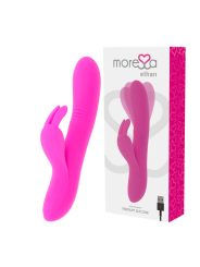 VIBRADOR ETHAN SILICONA RECARGABLE PUNTO G Y CLÍTORIS DE LA MARCA MORESSA