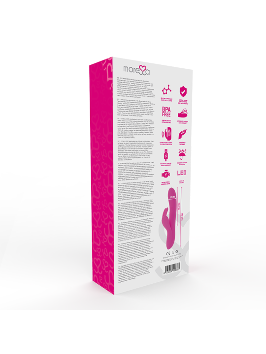VIBRADOR ETHAN SILICONA RECARGABLE PUNTO G Y CLÍTORIS DE LA MARCA MORESSA