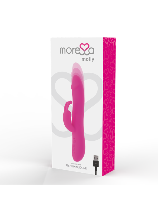 MOLLY VIBRADOR CLITORIAL RECARGABLE SILICONA PREMIUM DE LA MARCA MORESSA