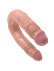 DILDO DOBLE PENETRACIÓN REALISTA 13.9 CM KING COCK DE LA MARCA KING COCK