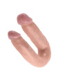 DILDO DOBLE PENETRACIÓN REALISTA 13.9 CM KING COCK DE LA MARCA KING COCK
