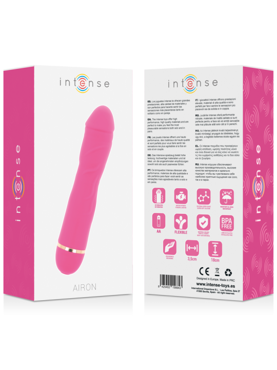 VIBRADOR SILICONA 20 VELOCIDADES AIRON ROSA DE LA MARCA INTENSE FUN