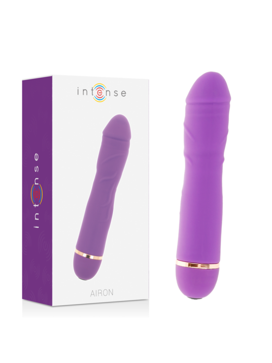 VIBRADOR SILICONA 20 VELOCIDADES AIRON LILA DE LA MARCA INTENSE FUN