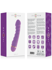 VIBRADOR SALLY 20 VELOCIDADES SILICONA LILA PUNTO G DE LA MARCA INTENSE FUN
