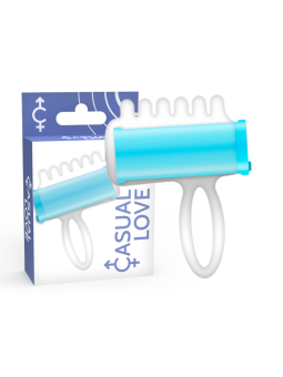 ESTIMULADOR DEDO VIBRATORIO AZUL PUNTO G DE LA MARCA CASUAL LOVE