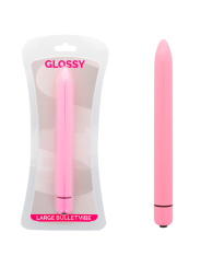 VIBRADOR SLIM ROSA SILENCIOSO Y RESISTENTE AL AGUA DE LA MARCA GLOSSY