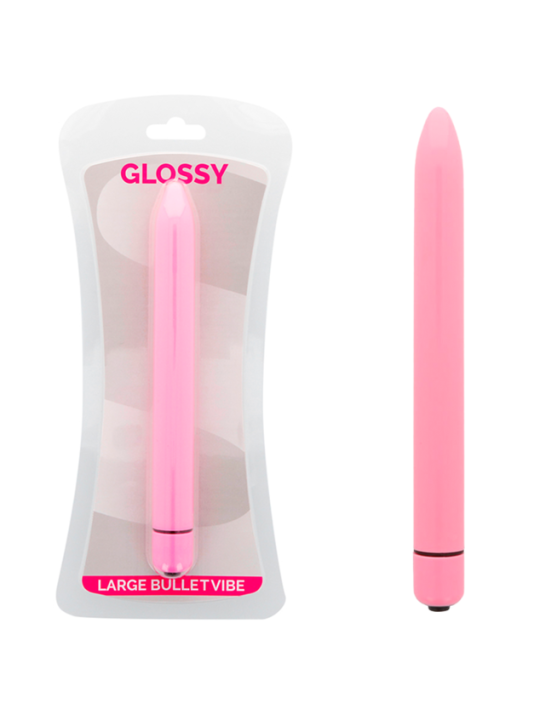 VIBRADOR SLIM ROSA SILENCIOSO Y RESISTENTE AL AGUA DE LA MARCA GLOSSY