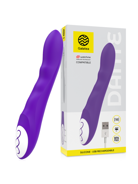 VIBRADOR DANTE LILA CON WATCHME PARA PAREJAS DE LA MARCA GALATEA