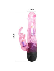 VIBRADOR CONEJO 10 MODOS ROSA - ESTIMULA PUNTO G Y CLÍTORIS DE LA MARCA BAILE VIBRATORS