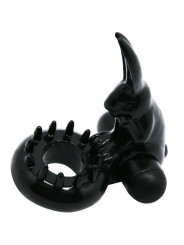 ANILLO VIBRADOR CON CONEJO PARA PAREJAS - NEGRO DE LA MARCA BAILE FOR HIM